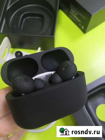 Airpods PRO чёрные матовые. Гарантия. Чехол Чита - изображение 1
