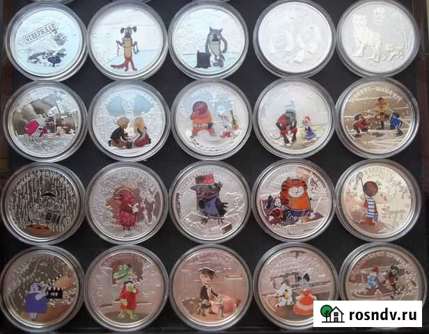 Союзмультфильм Оригиналы мультики серебро999 унции Москва - изображение 1