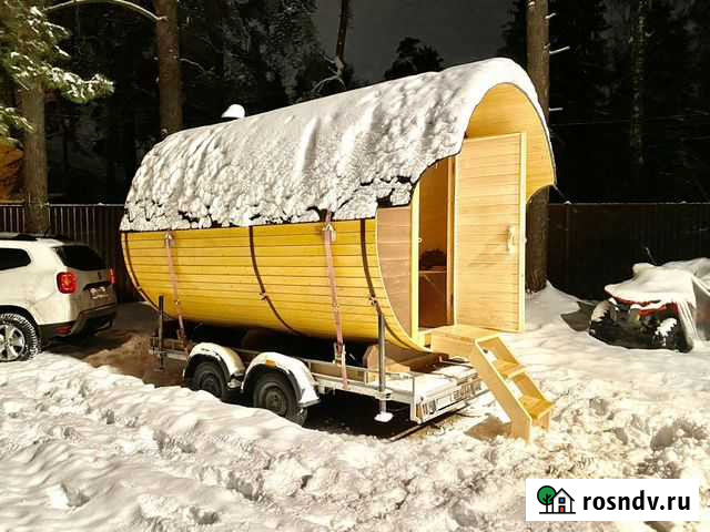 Мобильная Баня-бочка на прицепе Москва - изображение 1