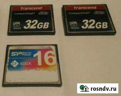 Карты памяти compact flash CF 16 и 32 Гб Краснодар - изображение 1