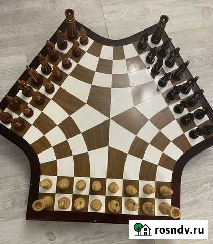Шахматы на 3-их, из дерева Ижевск - изображение 1