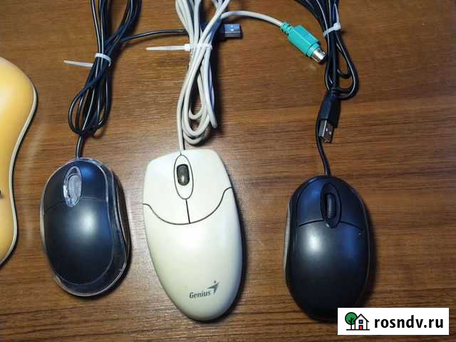 Мыши компьютерные проводные USB и PS/2 (3 шт.) Ишимбай - изображение 1