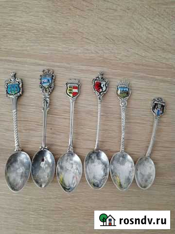 Немецкие серебряные ложки с эмалью гербов городов Старый Оскол - изображение 1