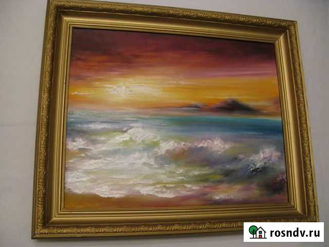 Картина маслом на холсте Вечер 60смх50см Красноярск - изображение 1