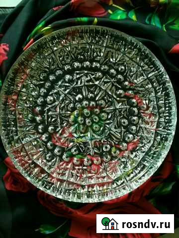 Блюдо хрустальное лзхс Космос Бокситогорск - изображение 1