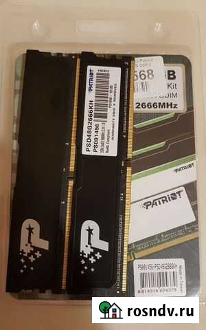 DDR4 Patriot 2666 CL19 2x4 Gb Курск - изображение 1