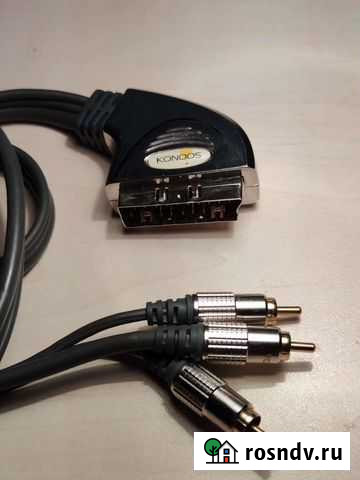 Konoos кабель, scart - RCA, позолоченный Самара - изображение 1