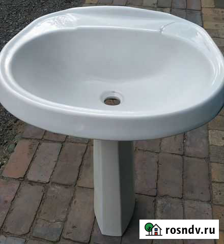 Раковина без отверстия под смеситель с постаментом Омск - изображение 1