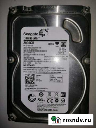 3000 Gb (ST3000DM001) не рабочий Рославль - изображение 1