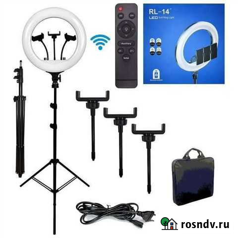 Профессиональная Кольцевая лампа 36см RL-14 +Штати Ижевск - изображение 1