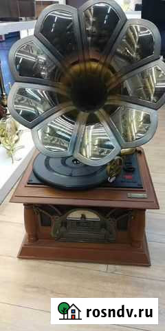 Граммофон винтажный проигрование винила Краснодар - изображение 1