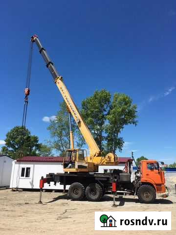 Услуги вездеходного автокрана 26 тонн Хабаровск - изображение 1