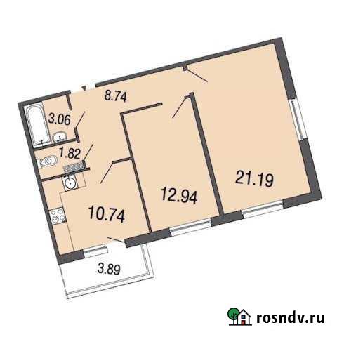 2-комнатная квартира, 59 м², 2/4 эт. на продажу в Токсово Токсово - изображение 1