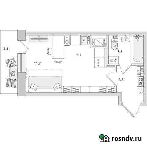 Квартира-студия, 27 м², 12/24 эт. на продажу в Санкт-Петербурге Санкт-Петербург