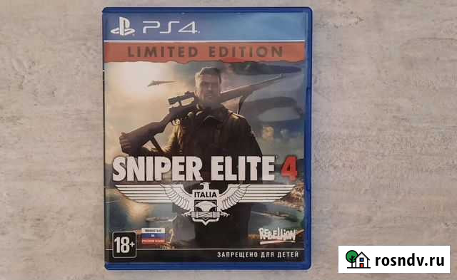 Sniiper elite 4 ps4 Воронеж - изображение 1