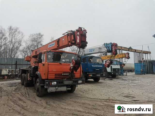 Услуги крана 16т 25т 32т длина от 14м 22м 28 м 31м Брянск - изображение 1