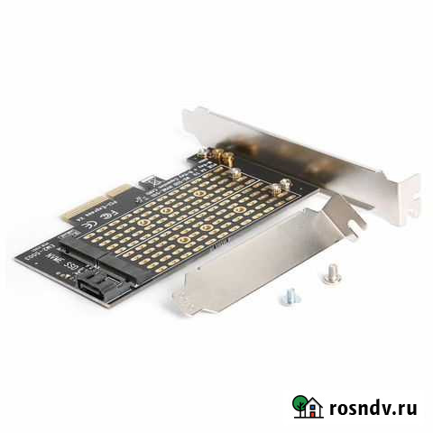 Адаптер для двух ssd m2 SATA и nvme Сыктывкар - изображение 1