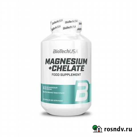 Magnesium + Chelate, BioTech USA, 60 капс Москва - изображение 1