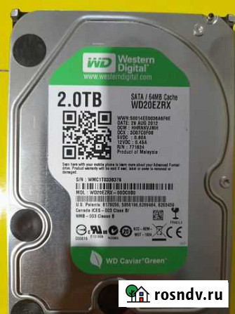 Жёсткие диски Wd Green 2 тб Великий Новгород - изображение 1
