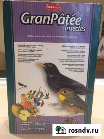 Корм Padovan GranPattee insectes 1 кг Омск - изображение 1