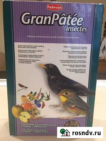 Корм Padovan GranPattee insectes 1 кг Омск - изображение 1