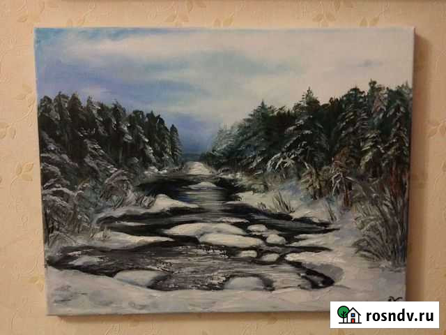 Картина маслом на холсте Красноярск - изображение 1