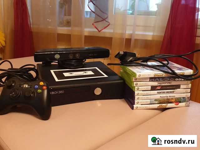 Xbox 360+kineсt+джостик (нераб), 8игр Самара - изображение 1