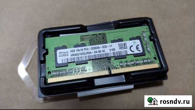Оперативная память Hynix 4Gb DDR4 ноутбучная Москва - изображение 1