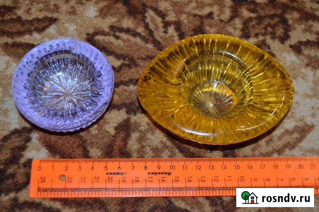 Пепельница. 2 шт. Тяжелое стекло. Птица Старый Оскол - изображение 1