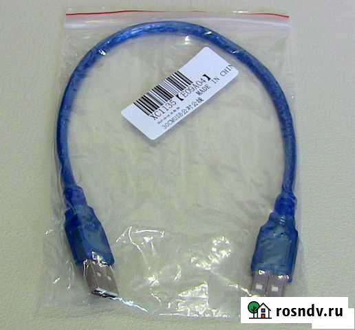 Кабель удлинитель USB 2.0 (папа- папа) 30 см Красноярск - изображение 1