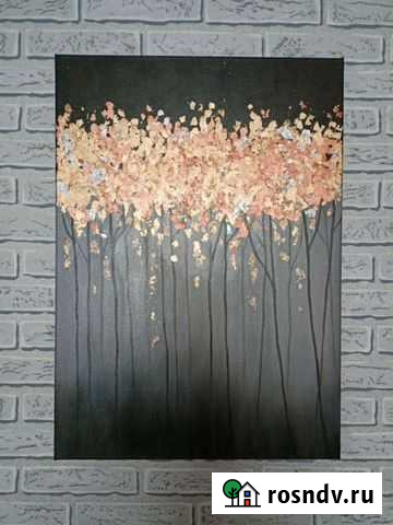 Современная интерьерная картина с поталью Лес Завьялово - изображение 1