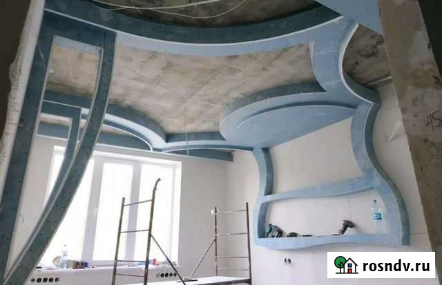 Монтаж гипсокартона, металлопрофиль, перегородки Ижевск - изображение 1