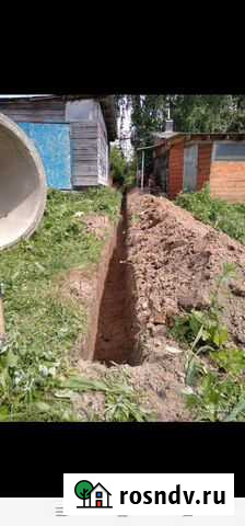 Копка траншей дренаж септика колодец планировка уч Домодедово - изображение 1