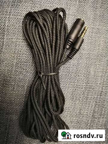 Удлинитель кабель AUX 3.5 mini jack 5 м папа мама Краснодар - изображение 1