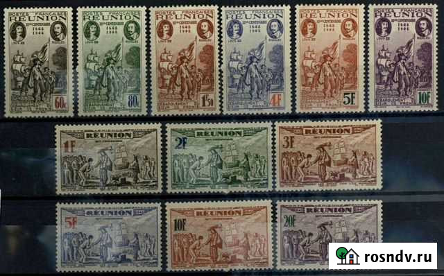 Реюньон Фр. 1943 г. Мореплавание Открытия MNH Калининград - изображение 1