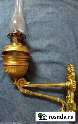 Керосиновая лампа бра латунь модерн Европа 19 век Курск - изображение 1