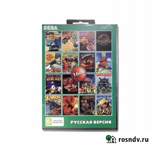 Картридж для Sega 16в1 rock Nroll / TOM & jerry Нижний Новгород - изображение 1