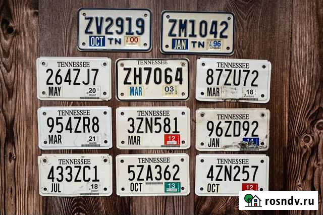 Номерной знак США, Теннесси для мотоцикла Артем - изображение 1