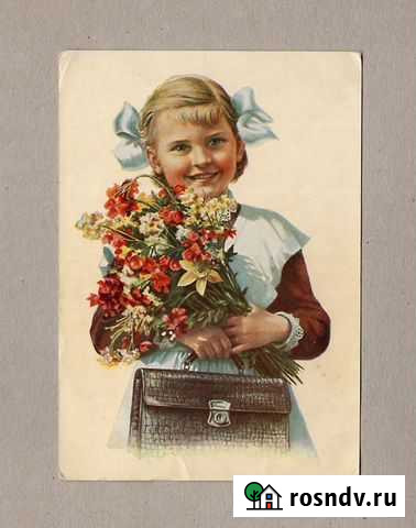 В школу 1956 Гундобин чистая девочка школьница Белгород - изображение 1
