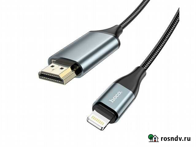 Кабель Lightning - Hdmi, 2м, Hoco UA15 Москва - изображение 1