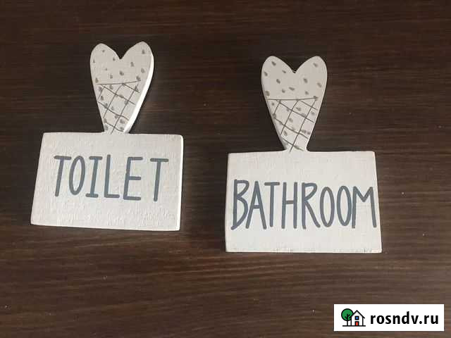 Таблички для дверей ванной и туалета Москва - изображение 1