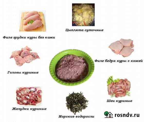 Корм натуральный (фарш) для кошек Мурино