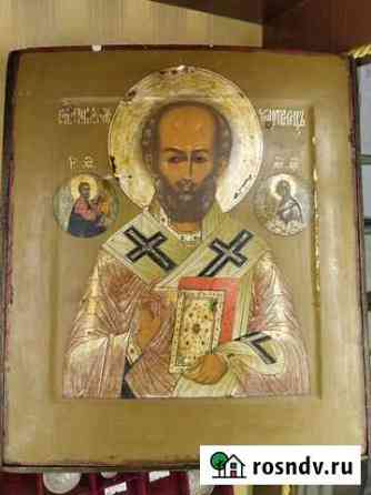 Икона старинная Николай Угодник Суздаль
