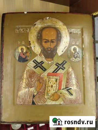 Икона старинная Николай Угодник Суздаль - изображение 1