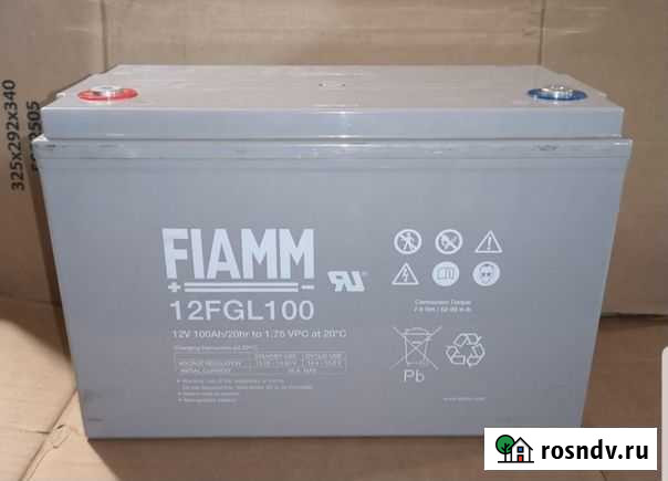 Батареи fiamm 12 FGL 100 ибп Москва - изображение 1