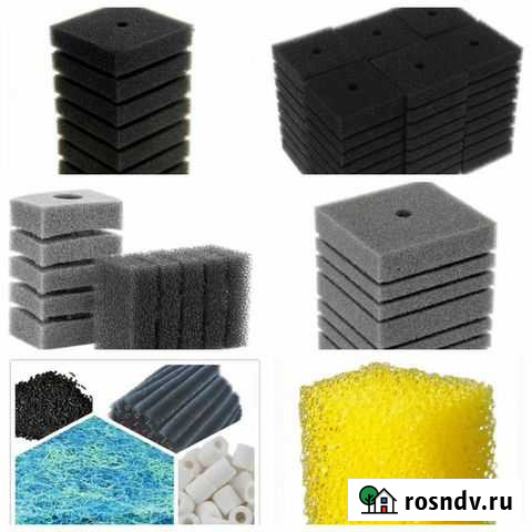 Губки для аквариумного фильтра и помп-фильтров Новосибирск - изображение 1