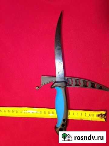 Нож рыбаков-3, филейный, ножны пластик, новый Белгород - изображение 1