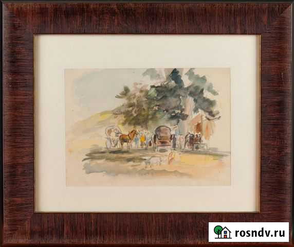 Акварель Маджары - базар в Цхалтубо. Белякова Е.М Москва - изображение 1