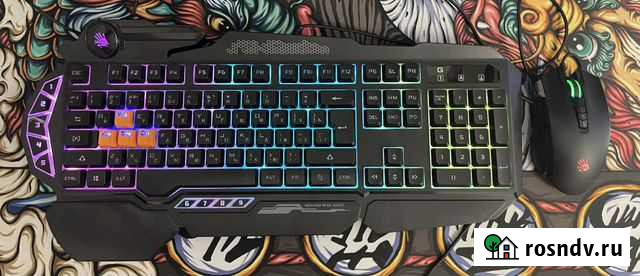 Клавиатура A4tech Bloody B314 и мышь V9M Москва - изображение 1