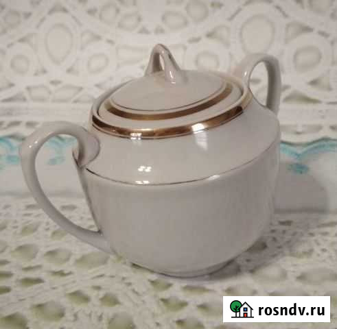 Сахарница 1952 СССР Пролетарий фарфор Благородная Малое Верево - изображение 1